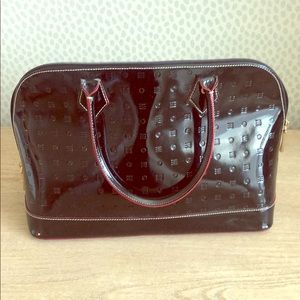 Arcadia Black Patent Italian Handbag